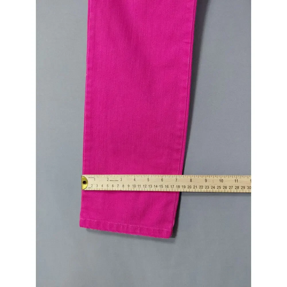 LIZ CLAIBORNE Pink Straight Stretch Pants Women Woven Size 6